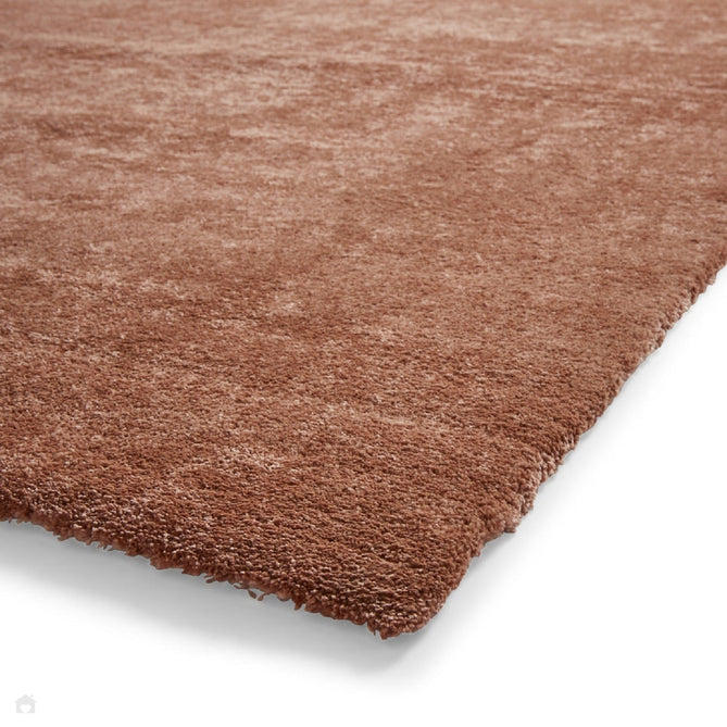 Washable Cove Sleek Low Pile Texture Soft Plain Polyproplene Shaggy Terracotta Rug-Think Rugs-Rug Love - The Most Loved Rug Store