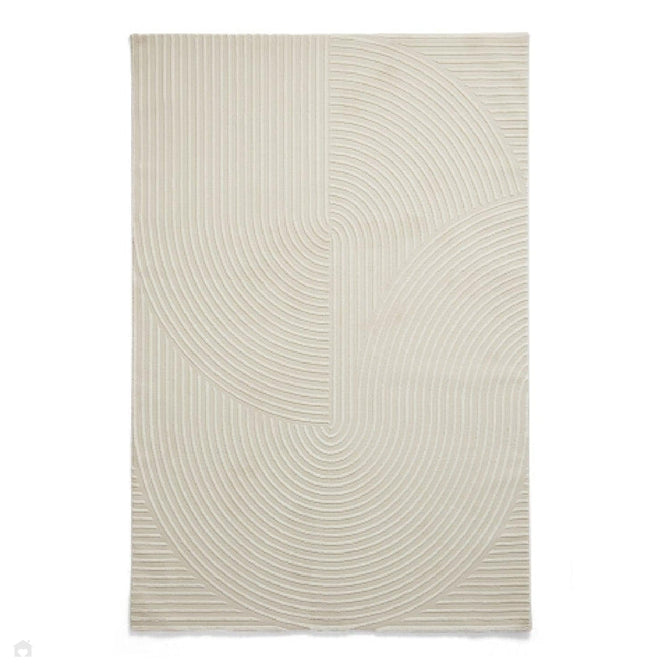 Washable Flores 1924 Modern Super-Soft Spiral Textured Eco-Friendly Recycled Polyester Pile Cream/Ivory Rug-Think Rugs-Rug Love - The Most Loved Rug Store