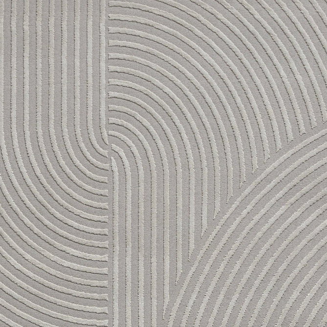 Washable Flores 1924 Modern Super-Soft Spiral Textured Polyester Pile Grey/Light Grey Rug-Think Rugs-Rug Love - The Most Loved Rug Store