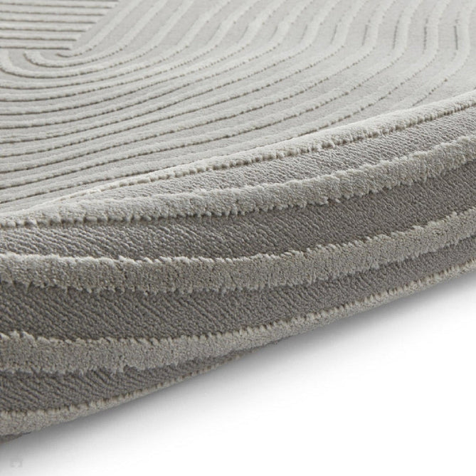 Washable Flores 1924 Modern Super-Soft Spiral Textured Polyester Pile Grey/Light Grey Rug-Think Rugs-Rug Love - The Most Loved Rug Store