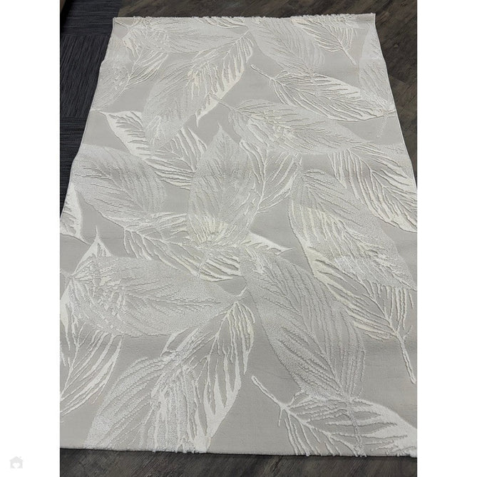 Washable Flores 1925 Modern Super-Soft Floral Leaves Verdant Textured Eco-Friendly Recycled Polyester Pile Cream/Ivory Rug-Think Rugs-Rug Love - The Most Loved Rug Store