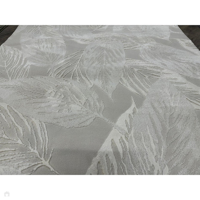 Washable Flores 1925 Modern Super-Soft Floral Leaves Verdant Textured Eco-Friendly Recycled Polyester Pile Cream/Ivory Rug-Think Rugs-Rug Love - The Most Loved Rug Store