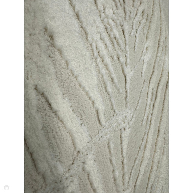 Washable Flores 1925 Modern Super-Soft Floral Leaves Verdant Textured Eco-Friendly Recycled Polyester Pile Cream/Ivory Rug-Think Rugs-Rug Love - The Most Loved Rug Store