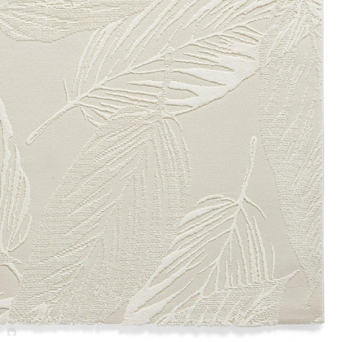 Washable Flores 1925 Modern Super-Soft Floral Leaves Verdant Textured Eco-Friendly Recycled Polyester Pile Cream/Ivory Rug-Think Rugs-Rug Love - The Most Loved Rug Store