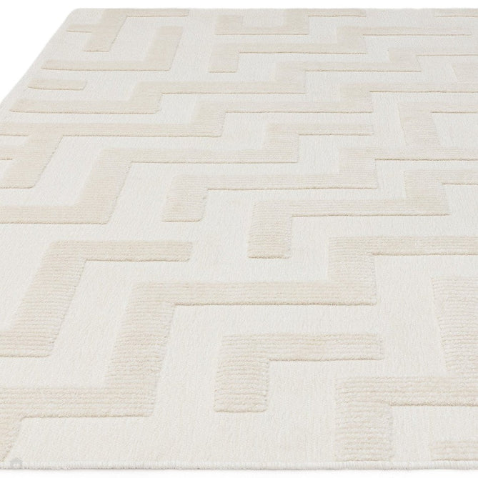 Washable Freja Cove Modern Abstract Soft-Touch Hi-Low Textured Flatweave Ivory Rug-Asiatic Carpets-Rug Love - The Most Loved Rug Store