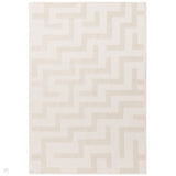 Washable Freja Cove Modern Abstract Soft-Touch Hi-Low Textured Flatweave Ivory Rug