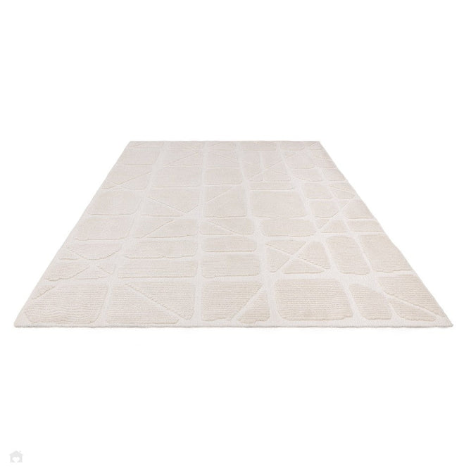 Washable Freja Method Modern Abstract Soft-Touch Hi-Low Textured Flatweave Ivory Rug-Asiatic Carpets-Rug Love - The Most Loved Rug Store