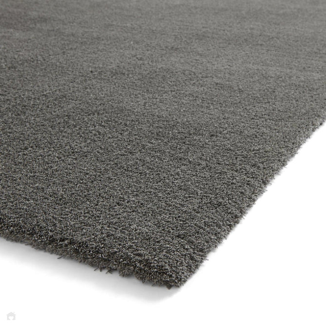 Washable Kara Plush Soft Plain Eco-Friendly Recycled Polyester Shaggy Charcoal Rug-Think Rugs-Rug Love - The Most Loved Rug Store