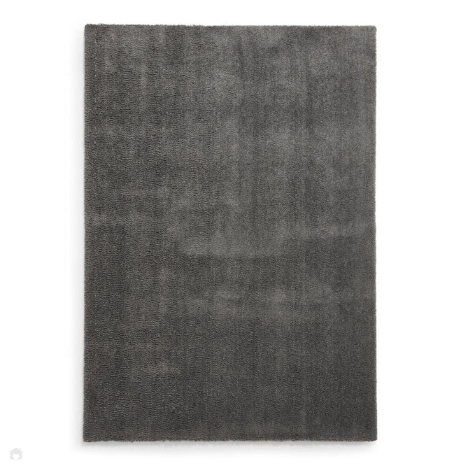 Washable Kara Plush Soft Plain Eco-Friendly Recycled Polyester Shaggy Charcoal Rug-Think Rugs-Rug Love - The Most Loved Rug Store