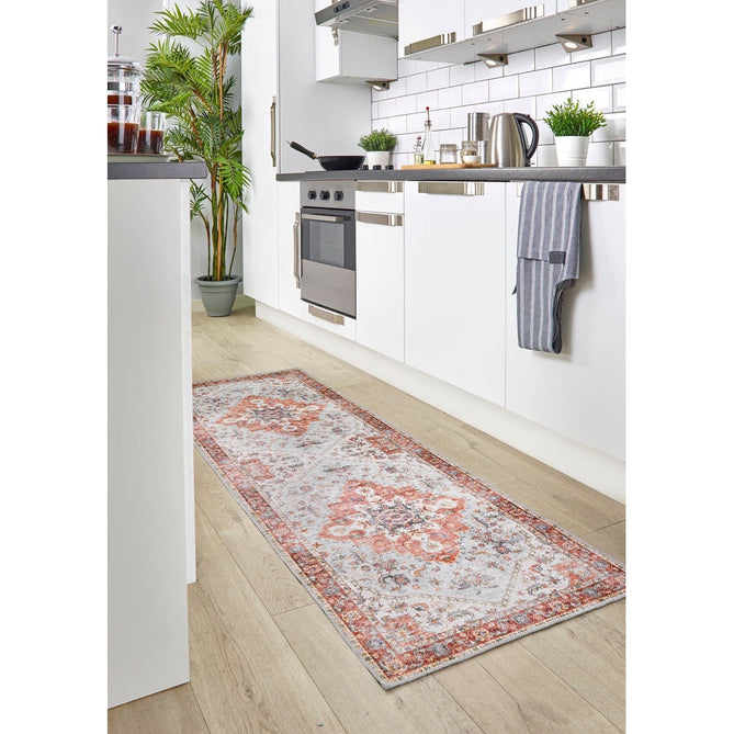 Washable Marrakesh Flatweave Multicolour/Red Runner-Origins-Rug Love - The Most Loved Rug Store