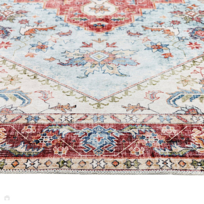 Washable Marrakesh Flatweave Multicolour/Red Runner-Origins-Rug Love - The Most Loved Rug Store