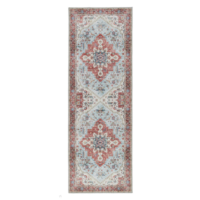 Washable Marrakesh Flatweave Multicolour/Red Runner-Origins-Rug Love - The Most Loved Rug Store