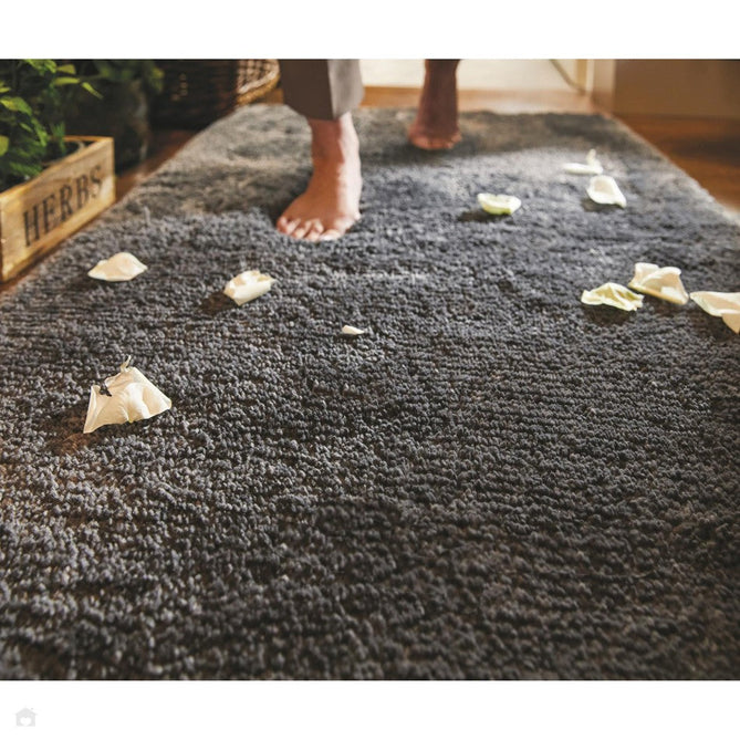 Washable My Lux Plain Shaggy Charcoal/Grey Rug-Origins-Rug Love - The Most Loved Rug Store