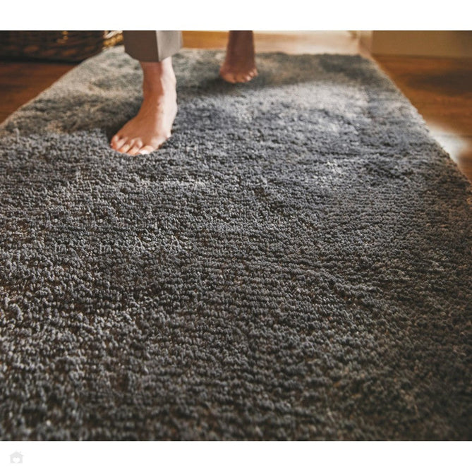 Washable My Lux Plain Shaggy Charcoal/Grey Rug-Origins-Rug Love - The Most Loved Rug Store