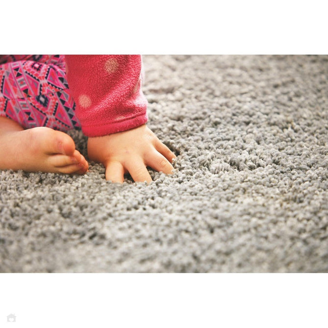 Washable My Lux Plain Shaggy Silver Rug-Origins-Rug Love - The Most Loved Rug Store