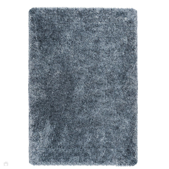 Washable My Lux Plain Shaggy Smoke Blue Rug-Origins-Rug Love - The Most Loved Rug Store