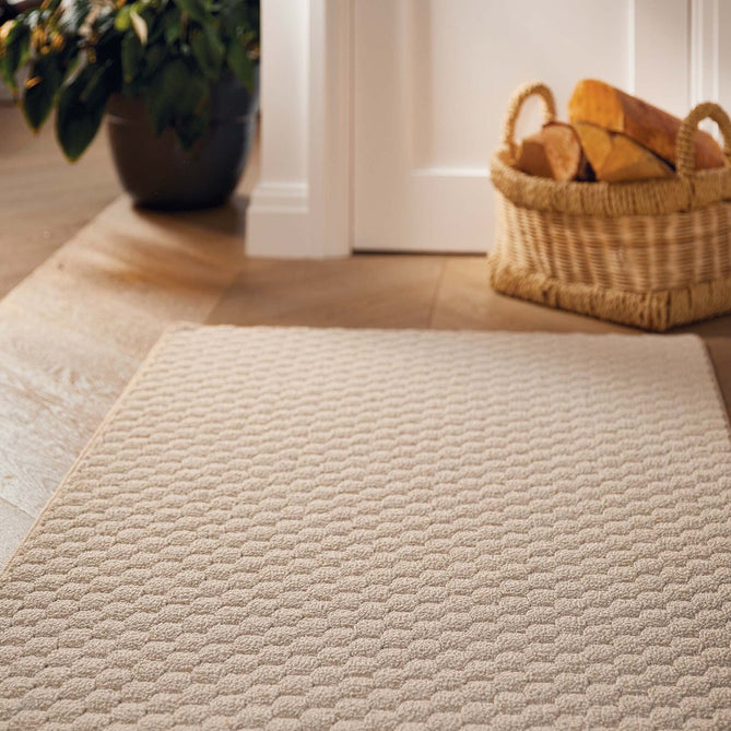 Washable Sculptured Honeycomb Ivory Rug-Origins-Rug Love - The Most Loved Rug Store