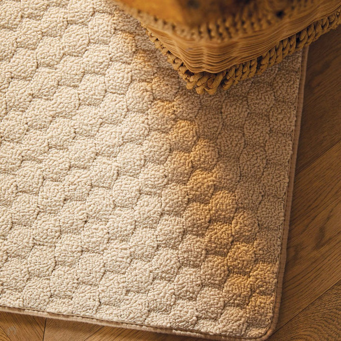 Washable Sculptured Honeycomb Ivory Rug-Origins-Rug Love - The Most Loved Rug Store