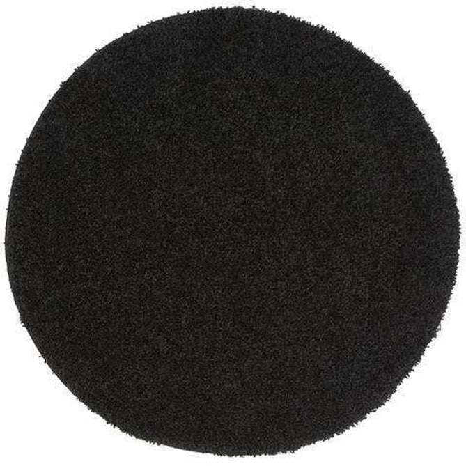 Washable Shaggy Black Round Rug-Origins-Rug Love - The Most Loved Rug Store