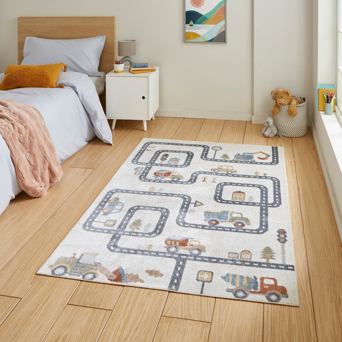 Washable Vida Kids Map Flatweave Multicolour Rug-Think Rugs-Rug Love - The Most Loved Rug Store