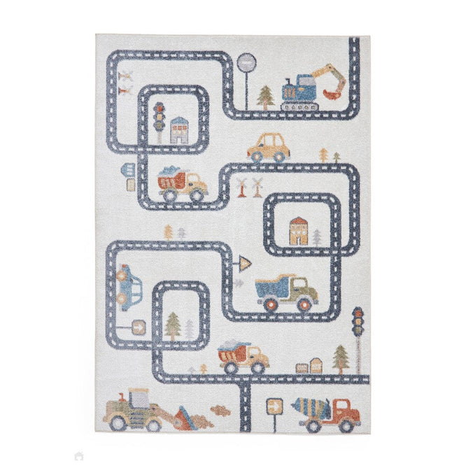 Washable Vida Kids Map Flatweave Multicolour Rug-Think Rugs-Rug Love - The Most Loved Rug Store