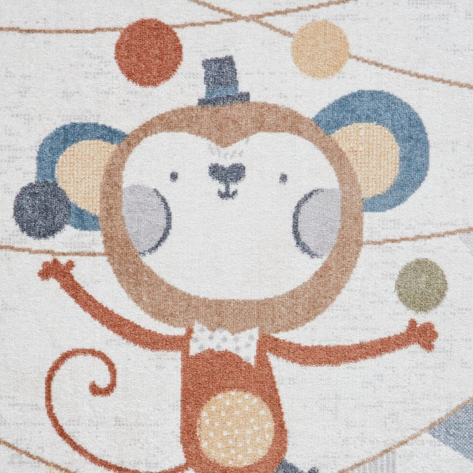 Washable Vida Kids Monkey Flatweave Multicolour Rug-Think Rugs-Rug Love - The Most Loved Rug Store