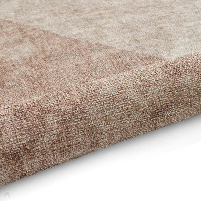 Washable Whisper H1065 Modern Abstract Textured Soft-Touch Printed Polyester Flatweave Beige/Brown Rug-Think Rugs-Rug Love - The Most Loved Rug Store