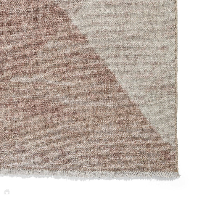 Washable Whisper H1065 Modern Abstract Textured Soft-Touch Printed Polyester Flatweave Beige/Brown Rug-Think Rugs-Rug Love - The Most Loved Rug Store