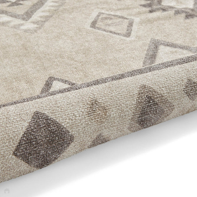 Washable Whisper H1066 Modern Abstract Textured Soft-Touch Printed Polyester Flatweave Beige Rug-Think Rugs-Rug Love - The Most Loved Rug Store