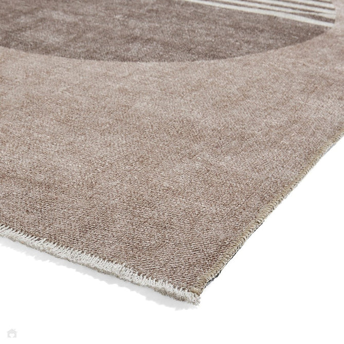 Washable Whisper H1067 Modern Abstract Textured Soft-Touch Printed Polyester Flatweave Beige Rug-Think Rugs-Rug Love - The Most Loved Rug Store