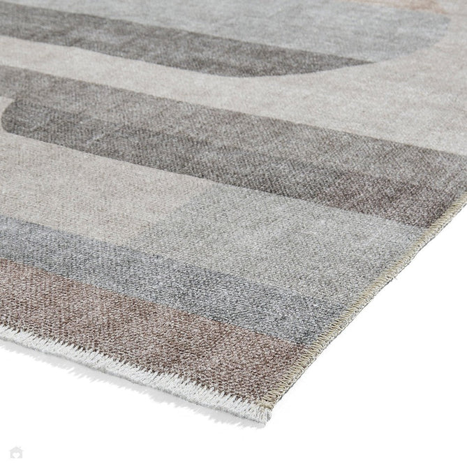 Washable Whisper H1068 Modern Abstract Textured Soft-Touch Printed Polyester Flatweave Beige Rug-Think Rugs-Rug Love - The Most Loved Rug Store