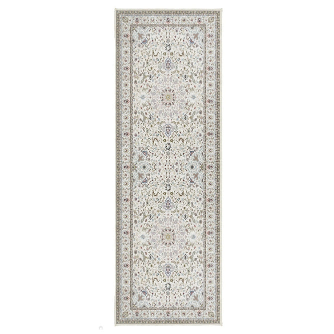 Washable Windsor Traditional Floral Border Flatweave Natural Rug-Origins-Rug Love - The Most Loved Rug Store