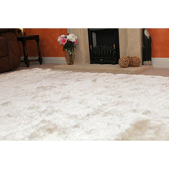 Whisper Super-Soft Fine Yarn Silky Shimmer Polyester Plain Shaggy Ivory Rug-Asiatic Carpets-Rug Love - The Most Loved Rug Store