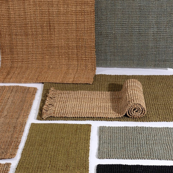 Whitefield Plain Hand-Woven Jute Flatweave Boucle Olive Green Rug-Esselle Rugs-Rug Love - The Most Loved Rug Store