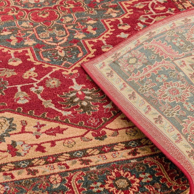 Windsor WIN08 Traditional Classic Floral Vine Medallion Border Red/Navy/Beige/Multicolour Rug-Asiatic Carpets-Rug Love - The Most Loved Rug Store