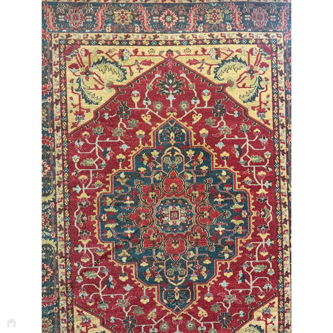 Windsor WIN08 Traditional Classic Floral Vine Medallion Border Red/Navy/Beige/Multicolour Rug-Asiatic Carpets-Rug Love - The Most Loved Rug Store