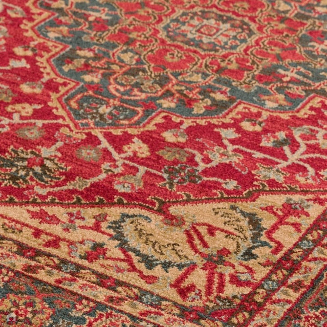 Windsor WIN08 Traditional Classic Floral Vine Medallion Border Red/Navy/Beige/Multicolour Rug-Asiatic Carpets-Rug Love - The Most Loved Rug Store