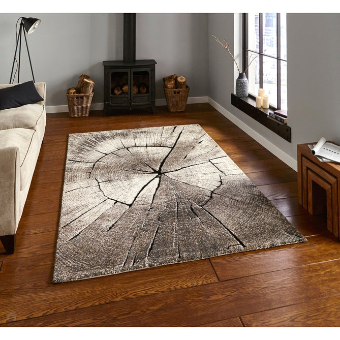 Woodland 2086 Modern Abstract Tree Trunk Beige Rug-Think Rugs-Rug Love - The Most Loved Rug Store