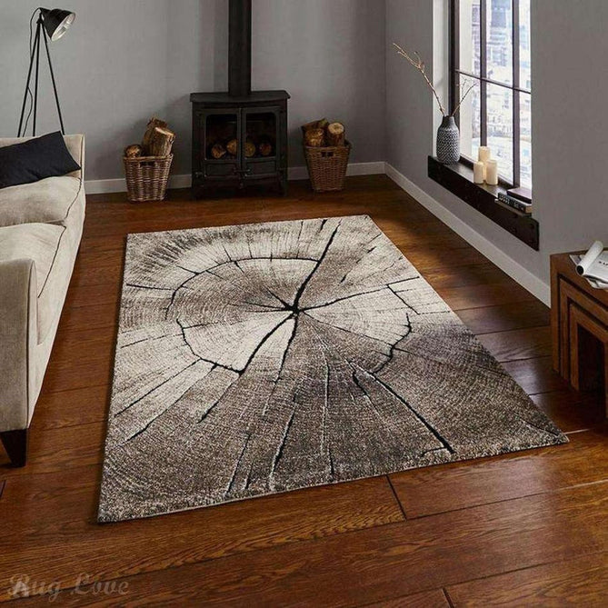 Woodland 2086 Modern Abstract Tree Trunk Beige Rug-Think Rugs-Rug Love - The Most Loved Rug Store