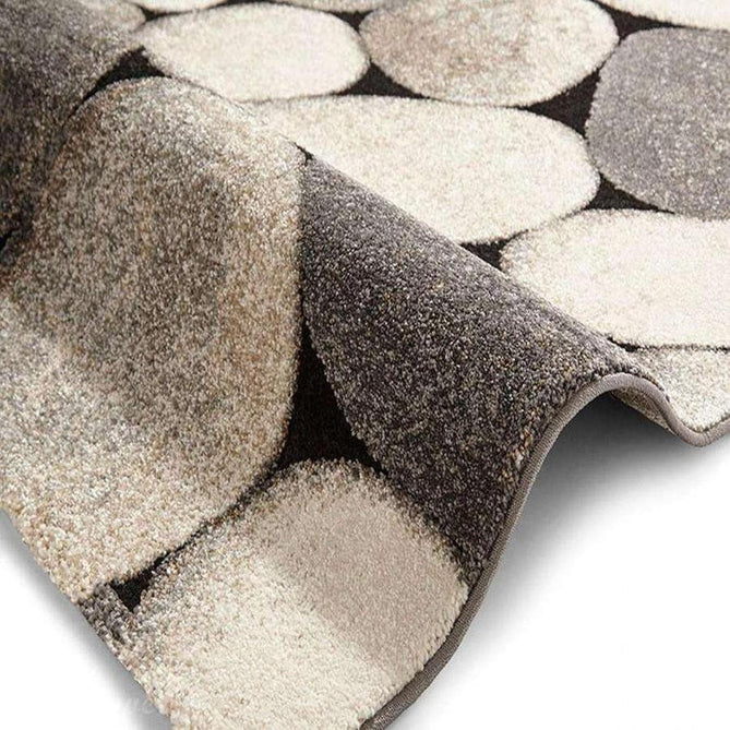 Woodland 2099 Modern Abstract Pebble Stones Cream/Grey Rug-Think Rugs-Rug Love - The Most Loved Rug Store