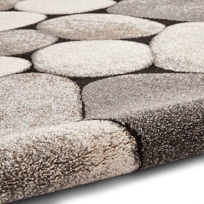 Woodland 2099 Modern Abstract Pebble Stones Cream/Grey Rug-Think Rugs-Rug Love - The Most Loved Rug Store