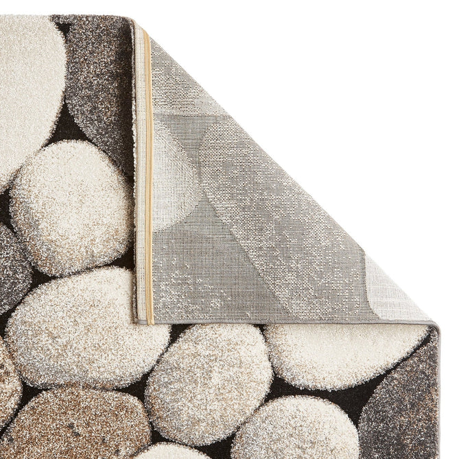 Woodland 2099 Modern Abstract Pebble Stones Cream/Grey Rug-Think Rugs-Rug Love - The Most Loved Rug Store