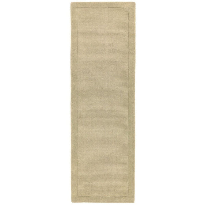 York Modern Plain Textured Subtle Ribbed Stripe Contrast Smooth Border Hand-Woven Wool Beige Rug-Asiatic Carpets-Rug Love - The Most Loved Rug Store