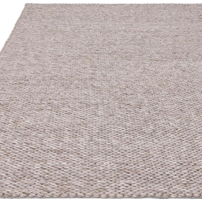 Zander Modern Plain Hand-Woven Heavy-Weight Chunky Textured Weave Space-Dyed Wool Mix Flatweave Charcoal Grey Rug-Asiatic Carpets-Rug Love - The Most Loved Rug Store