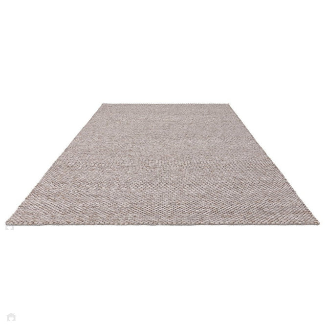 Zander Modern Plain Hand-Woven Heavy-Weight Chunky Textured Weave Space-Dyed Wool Mix Flatweave Charcoal Grey Rug-Asiatic Carpets-Rug Love - The Most Loved Rug Store