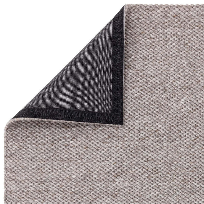 Zander Modern Plain Hand-Woven Heavy-Weight Chunky Textured Weave Space-Dyed Wool Mix Flatweave Charcoal Grey Rug-Asiatic Carpets-Rug Love - The Most Loved Rug Store