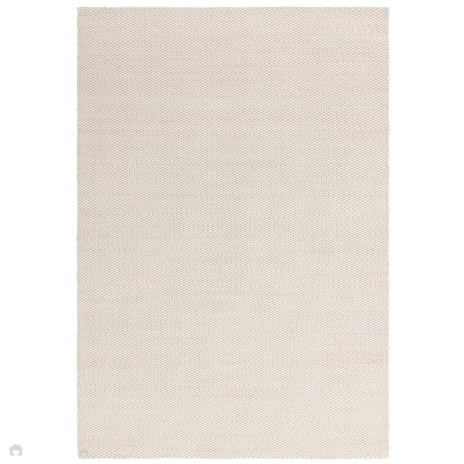 Zander Modern Plain Hand-Woven Heavy-Weight Chunky Textured Weave Space-Dyed Wool Mix Flatweave Ivory Rug 160 x 230 cm-Shop Returns-Rug Love - The Most Loved Rug Store