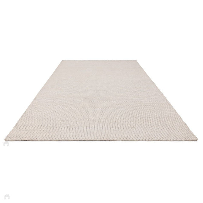 Zander Modern Plain Hand-Woven Heavy-Weight Chunky Textured Weave Space-Dyed Wool Mix Flatweave Ivory Rug-Asiatic Carpets-Rug Love - The Most Loved Rug Store