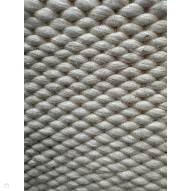 Zander Modern Plain Hand-Woven Heavy-Weight Chunky Textured Weave Space-Dyed Wool Mix Flatweave Ivory Rug-Asiatic Carpets-Rug Love - The Most Loved Rug Store