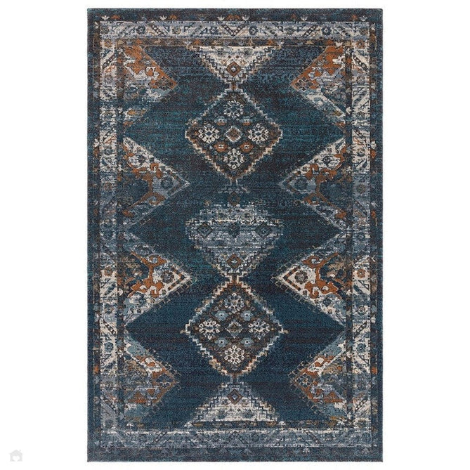 Zola Kian Traditional Persian Hi-Low Textured Teal Green/Blue/Cream/Brown Rug-Asiatic Carpets-Rug Love - The Most Loved Rug Store